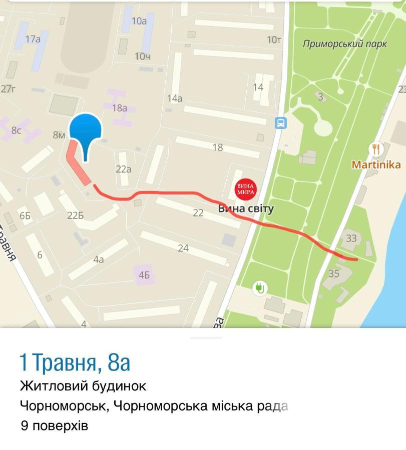 1 Мая ,8А Lejlighed Tjornomorsk Eksteriør billede